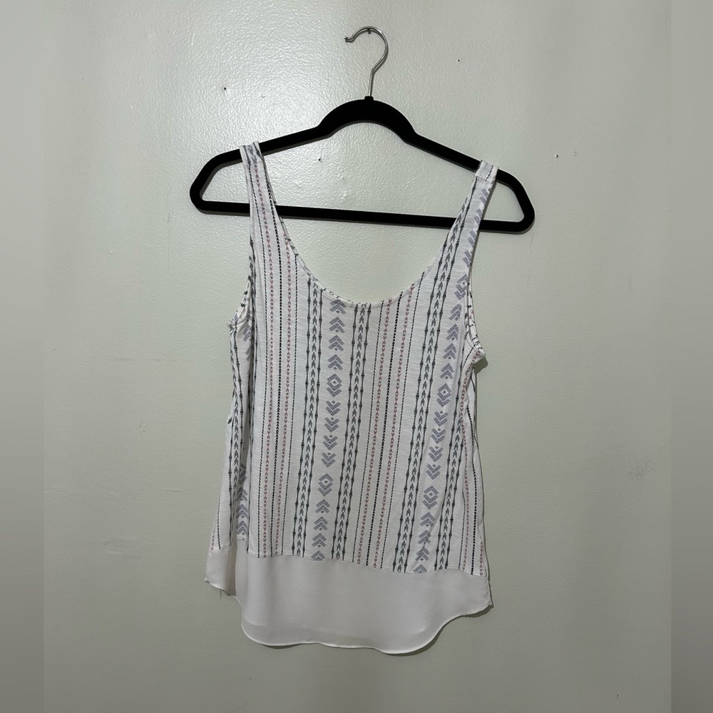 MAURICES | Boho Patterned Sleeveless Top w/Satin-like Details, Size Small